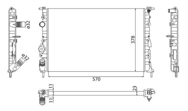 MAGNETI MARELLI Radiaator,mootorijahutus 350213263003